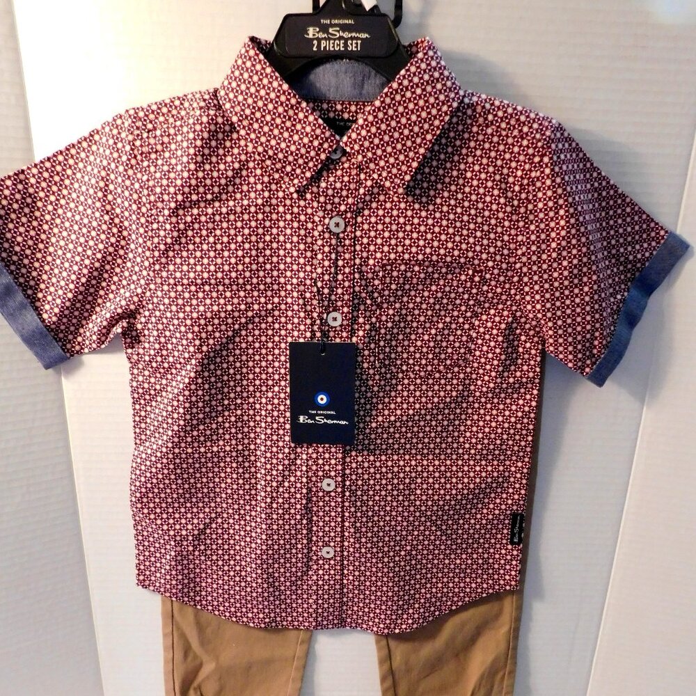 Ben Sherman Two Piece Outfit Shirt and Pants Toddler Boys 3T NWT